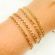 Buy Two Tone Gold Plated and White 925 Sterling Silver Wheat Chain.